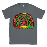 Charcoal Heather juneteenth rainbow Classic Tee - Zillion Design Studio