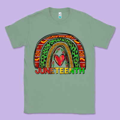 Juneteenth Rainbow Classic Tee Designed By Zillion Design Studio