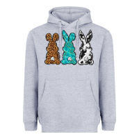Heather Grey Western Happy Easter peeps Heavyweight Hoodie - Neo Western