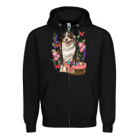 Black Easter Aussie Australian Shepherd Zipper Hoodie - RanaPortraitStore