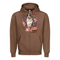 Chestnut Easter Aussie Australian Shepherd Zipper Hoodie - RanaPortraitStore