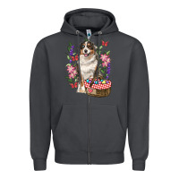 Smoke Easter Aussie Australian Shepherd Zipper Hoodie - RanaPortraitStore