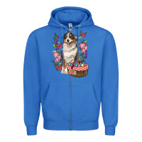 True Royal Easter Aussie Australian Shepherd Zipper Hoodie - RanaPortraitStore