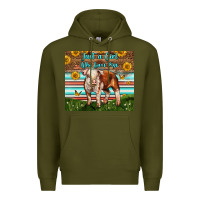 Army Green Just A Girl Who Loves Pig Premium Hoodie - LillyAllenDesigns