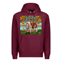 Burgundy Just A Girl Who Loves Pig Premium Hoodie - LillyAllenDesigns