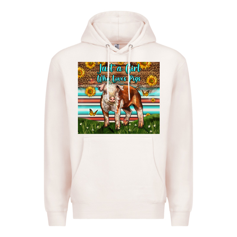 Just A Girl Who Loves Pig Premium Hoodie by LillyAllenDesigns | Teevron