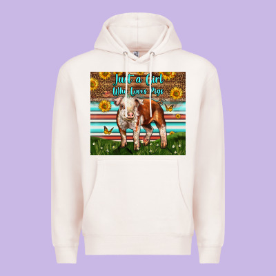 Just A Girl Who Loves Pig Premium Hoodie Designed By Lillyallendesigns