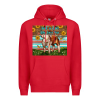 Red Just A Girl Who Loves Pig Premium Hoodie - LillyAllenDesigns