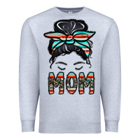Heather Grey mom Premium Sweatshirt - CowhideDigitalArt