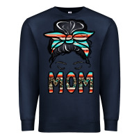 Navy mom Premium Sweatshirt - CowhideDigitalArt
