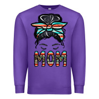 Purple mom Premium Sweatshirt - CowhideDigitalArt