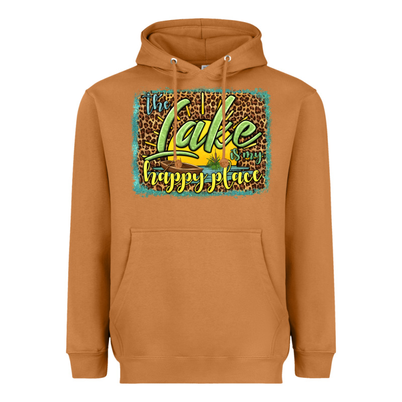 The Lake Is My Happy Place Heavyweight Hoodie by HRA Design Shop | Teevron