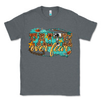 Charcoal Heather faith over fear Classic Tee - texasbilliewilder