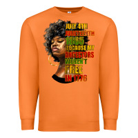 Carrot juneteenth 1885 because my ancestors weren't free in 1776 black woman Premium Sweatshirt - HRA Design Shop
