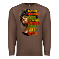 Chestnut juneteenth 1885 because my ancestors weren't free in 1776 black woman Premium Sweatshirt - HRA Design Shop