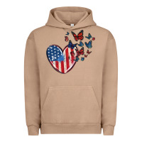 Pigment Burro 4th of july american flag heart butterfly Urban Hoodie - MaliasSmallBusiness