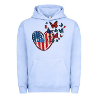 Pigment Grape Ice 4th of july american flag heart butterfly Urban Hoodie - MaliasSmallBusiness