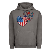 Pigment Tornado 4th of july american flag heart butterfly Urban Hoodie - MaliasSmallBusiness