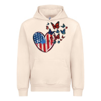 Sandshell 4th of july american flag heart butterfly Urban Hoodie - MaliasSmallBusiness