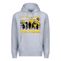 Heather Grey 1st air cavalry vietnam veteran Premium Hoodie - Jasminsmagicworld
