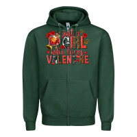 Sports Green just a girl who loves valentine Zipper Hoodie - texasbilliewilder