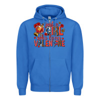 True Royal just a girl who loves valentine Zipper Hoodie - texasbilliewilder