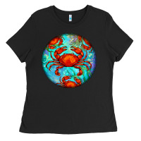 Black crab Ladies Tee - BarkalooDesign