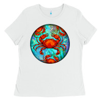 White crab Ladies Tee - BarkalooDesign