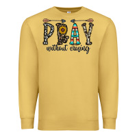 Antique Gold pray whithout crasing Premium Sweatshirt - CowhideDigitalArt