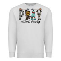 Dove Grey pray whithout crasing Premium Sweatshirt - CowhideDigitalArt