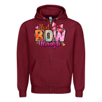Burgundy that bow though Zipper Hoodie - Zillion Design Studio