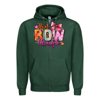 Sports Green that bow though Zipper Hoodie - Zillion Design Studio