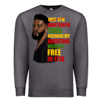 Charcoal Heather juneteenth 1885 because my ancestors weren't free in 1776 black man Premium Sweatshirt - HRA Design Shop