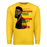 Lemon juneteenth 1885 because my ancestors weren't free in 1776 black man Premium Sweatshirt - HRA Design Shop