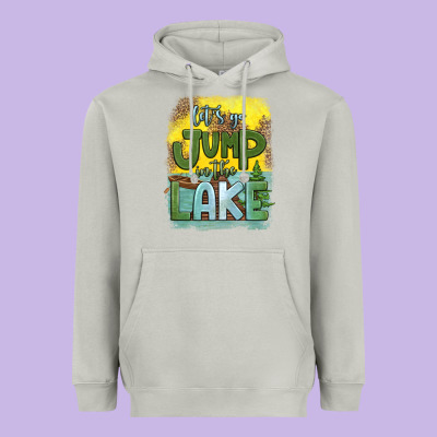 Let's Go Jump In The Lake Heavyweight Hoodie Designed By Hra Design Shop