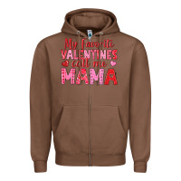 Chestnut my favorite valentines call me mama Zipper Hoodie - texasbilliewilder