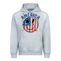 Heather Grey America Urban Hoodie - MaliasSmallBusiness