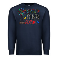 Navy small town autism Premium Sweatshirt - CowhideDigitalArt