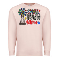 Pale Pink small town autism Premium Sweatshirt - CowhideDigitalArt