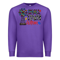 Purple small town autism Premium Sweatshirt - CowhideDigitalArt