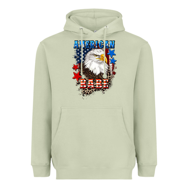 American Babe  4th Of July Heavyweight Hoodie by CowGirlArtShop | Teevron