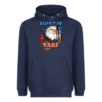 Navy American Babe  4th of july Heavyweight Hoodie - CowGirlArtShop