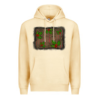 Pina Colada christmas plaid leopard mistletoe background Premium Hoodie - BarkalooDesign
