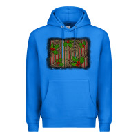 True Royal christmas plaid leopard mistletoe background Premium Hoodie - BarkalooDesign