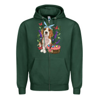 Sports Green Easter Beagle Zipper Hoodie - RanaPortraitStore