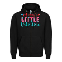 Black momys little valentine Zipper Hoodie - texasbilliewilder
