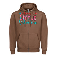 Chestnut momys little valentine Zipper Hoodie - texasbilliewilder
