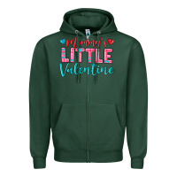 Sports Green momys little valentine Zipper Hoodie - texasbilliewilder