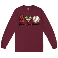 Burgundy peace love west Long Sleeve Tee - BarkalooDesign