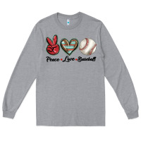 Heather Grey peace love west Long Sleeve Tee - BarkalooDesign